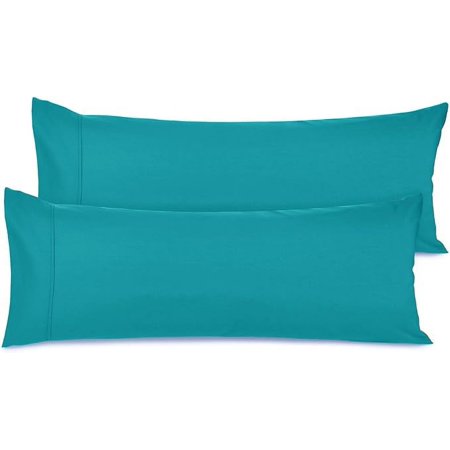 Nestl Body Pillow Cover – Soft Body Pillow Pillowcase – Lightweight Teal Pillowcase – Microfiber Body Pillow Case Cover – 20x54 Inches – Envelope Closure, Set of 2