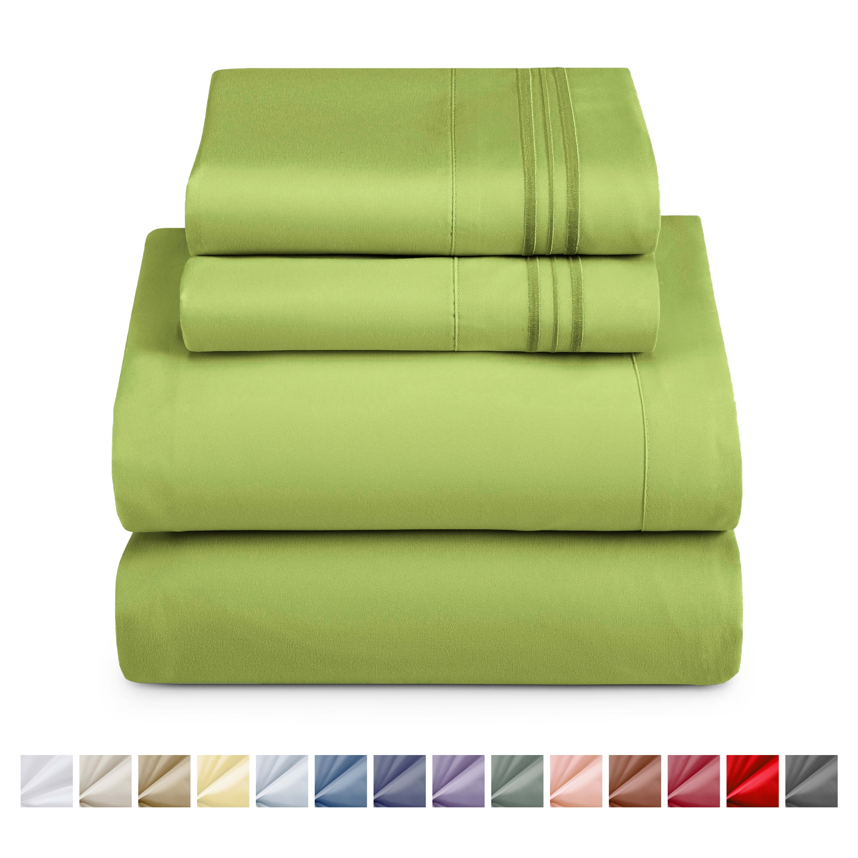 Nestl California King Sheet Sets, 1800 Series Deep Pocket 4 Piece