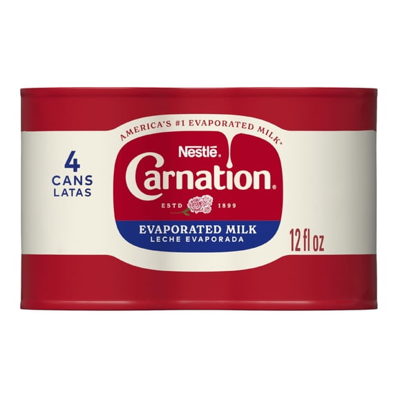 Nestl Carnation Evaporated Milk GGA1 Canned, Vitamin D Added, 4Pk 12 fl oz