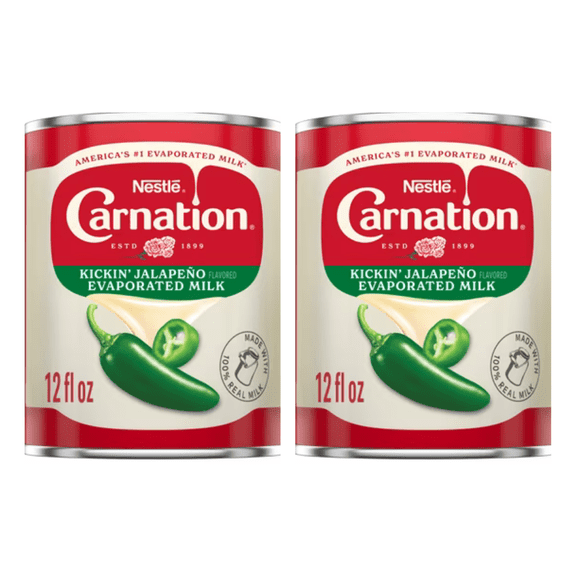 Nestl Carnation Kickin Jalapeo Flavored Evaporated Milk, 12 fl oz Cans (Pack of 2)