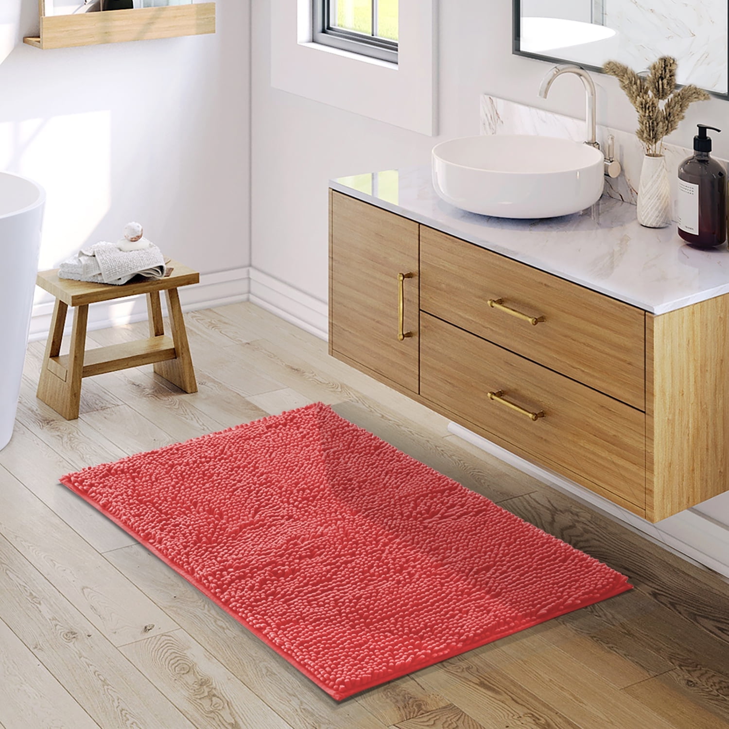 Nestl Bathroom Rugs, Machine Washable Bath Mats For bathroom Floor Rugs ...