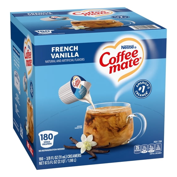 Nestlé Coffee-Mate French Vanilla Liquid Coffee Creamer Singles – 180 Count