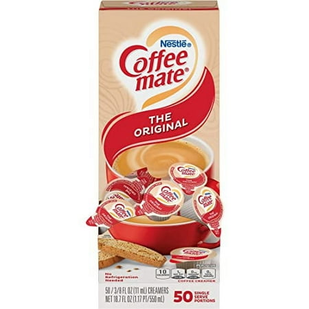 Nestlé Coffee-mate Liquid Creamer Singles, Original, 0.38 Oz, Box Of 50 Singles