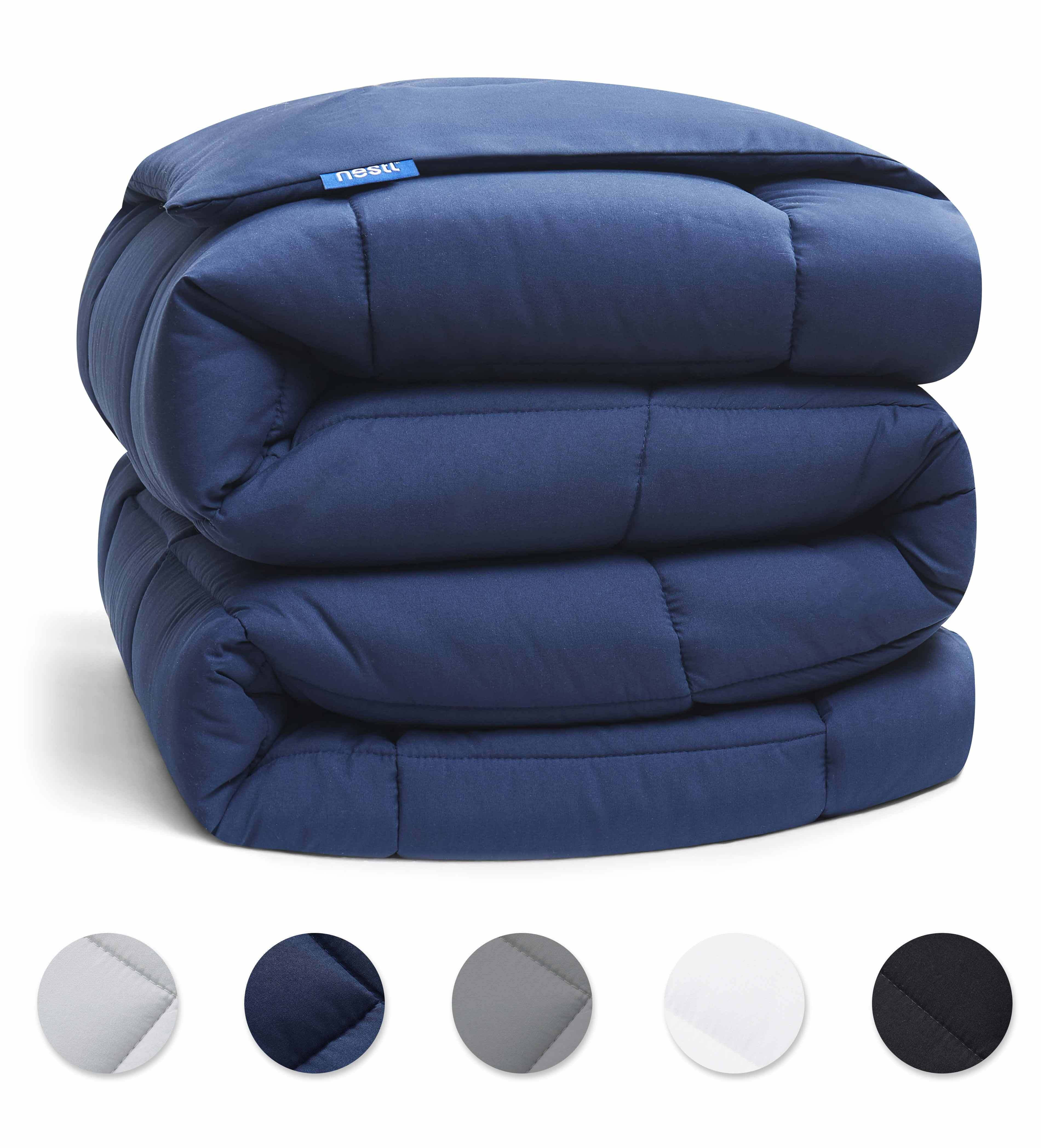 Nestl Comforter, Queen Size Comforter Sets Quilted Down Alternative Duvet Insert, All-Season Bedding Queen Comforter, Navy - Walmart.com