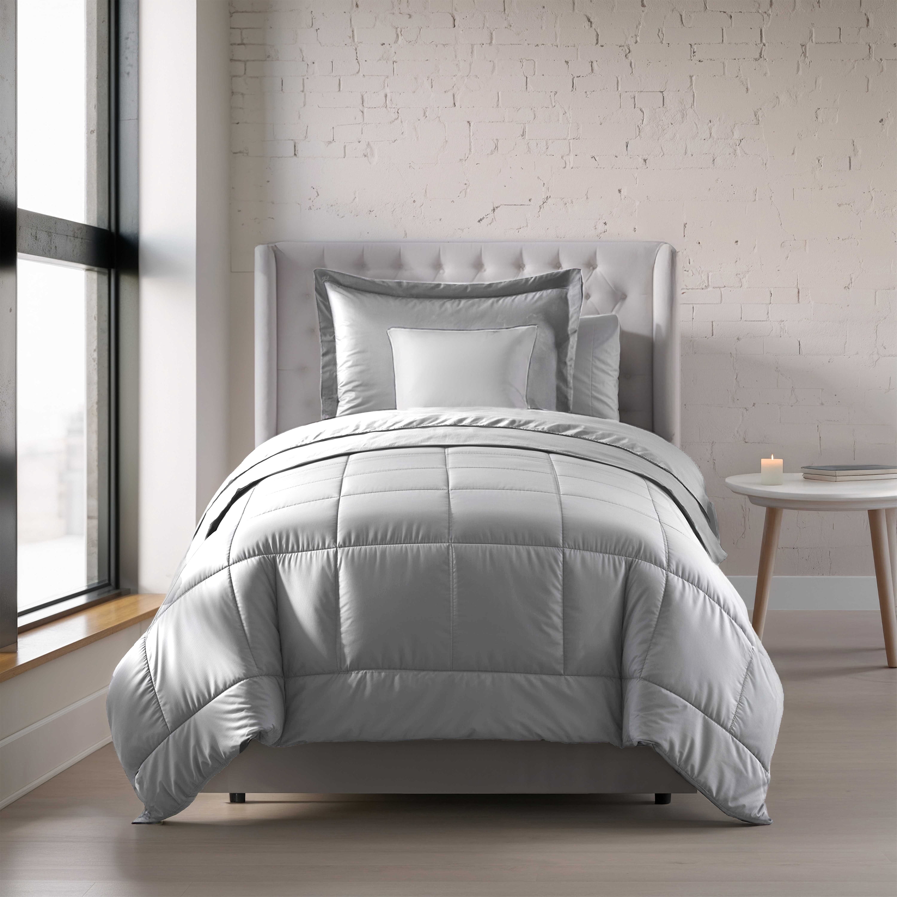 Nestl Twin Comforter, Quilted Down Alternative Bedding Duvet Insert ...