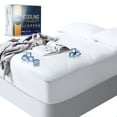 thumbnail image 1 of Nestl Cooling Mattress Protector, Waterproof, Premium Tencel Blend Fitted Mattress Cover, Extra deep Pocket with Elastic All Around - Queen, 1 of 9