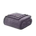 thumbnail image 1 of Nestl Cut Plush Fleece Blanket, Soft Lightweight Fuzzy Luxury King Size Bed Blankets for Bed, King, Dusty Purple, 1 of 11