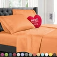 thumbnail image 1 of Nestl Deep Pocket Twin Sheets: Twin Size Bed Sheets with Fitted and Flat Sheet, Pillow Cases - Extra Soft Microfiber Bedsheet Set with Deep Pockets for Twin Sized Mattress - Apricot Buff Orange, 1 of 6