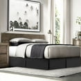 thumbnail image 1 of Nestl Easy Fit 14” inch Tailored Drop Pleated Microfiber Bed Skirt Dust Ruffle, Full, Black, 1 of 4