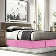 thumbnail image 1 of Nestl Easy Fit 14” inch Tailored Drop Pleated Microfiber Bed Skirt Dust Ruffle, Full, Light Pink, 1 of 4