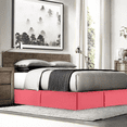 thumbnail image 1 of Nestl Easy Fit 14” inch Tailored Drop Pleated Microfiber Bed Skirt Dust Ruffle, Twin, Coral Pink, 1 of 4