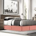 thumbnail image 1 of Nestl Easy Fit 14” inch Tailored Drop Pleated Microfiber Bed Skirt Dust Ruffle, Twin, Misty Rose, 1 of 4