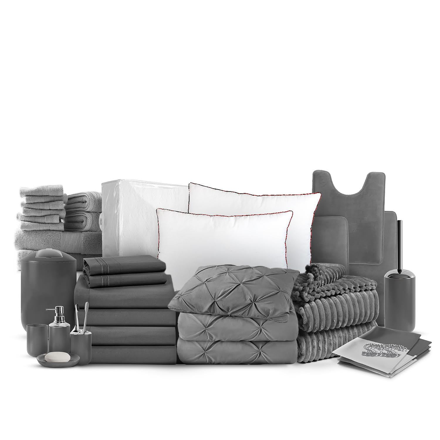 Nestl Essential College Dorm Bedding Bed in a Bag Comforter Set, 35PC