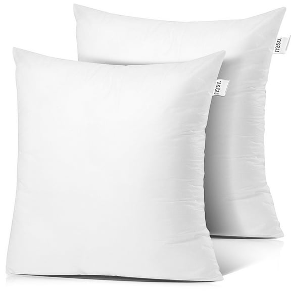 Nestl Euro Pillow Inserts Decorative Square Pillow Forms, 26x26 Pillow Insert 2 Pack, White