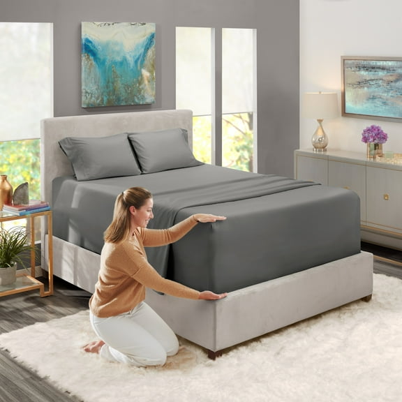 Nestl Extra Deep Pocket 3-Piece Bed Sheets Set , 18"-24" Super Deep Fitted Sheet