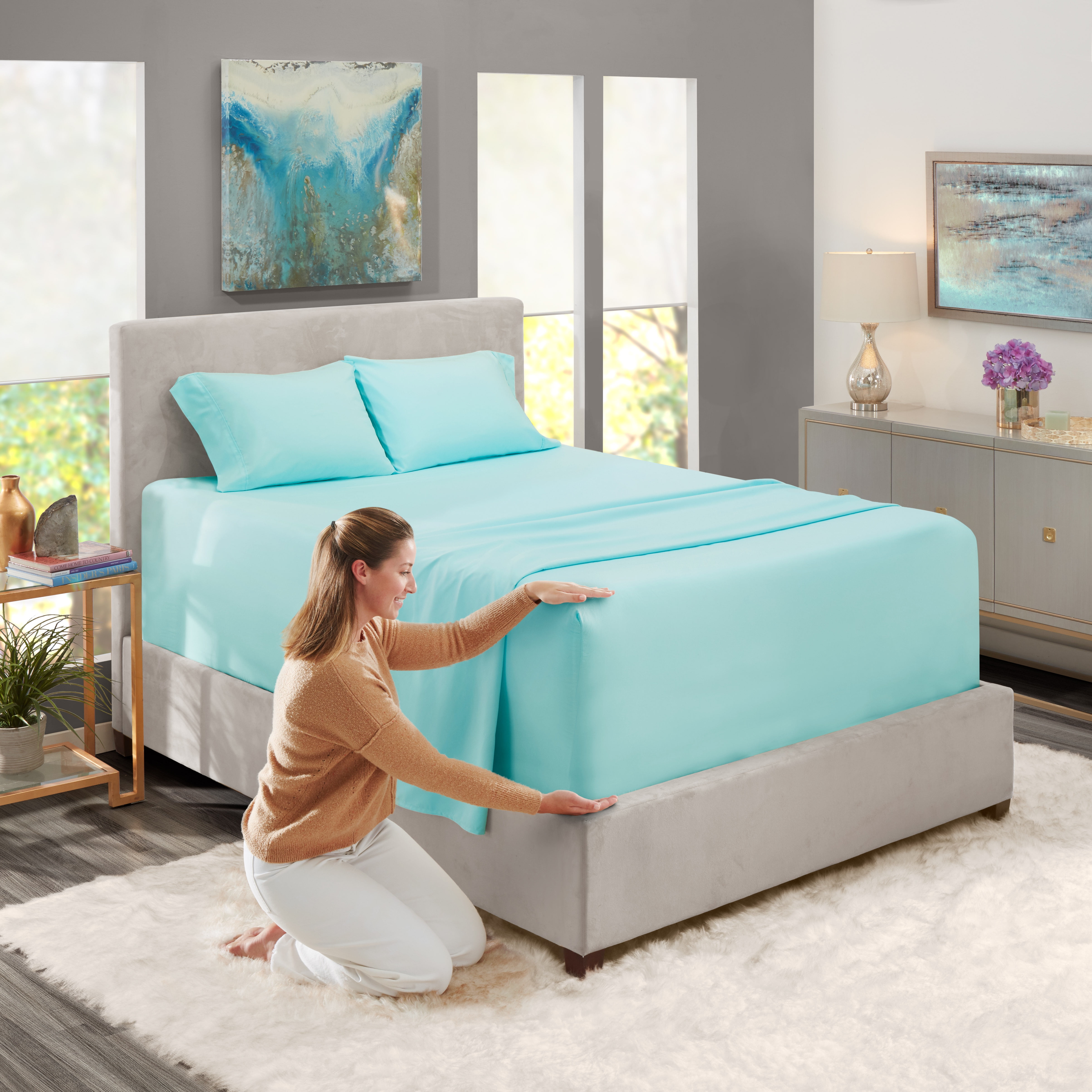 Nestl Extra Deep Pocket 4 Piece Bed Sheets Set 18
