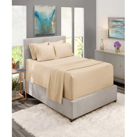 Nestl Extra Deep Pocket 6-Pc. Sheet Set, Queen - Beige Cream