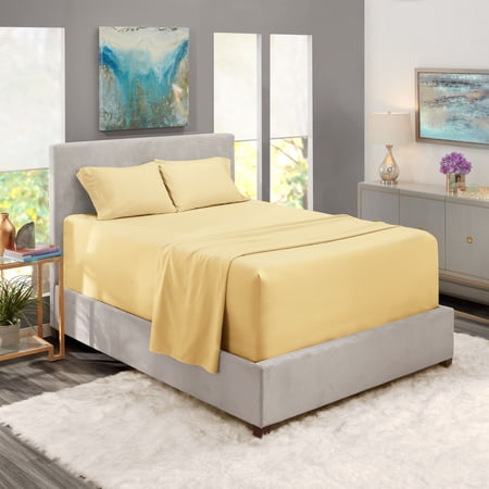Nestl Extra Deep Pocket Sheet Set Vanilla Yellow California King