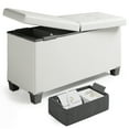 thumbnail image 1 of Nestl Faux Leather Ottoman Storage Bench ,30" Bench, White, 1 of 7