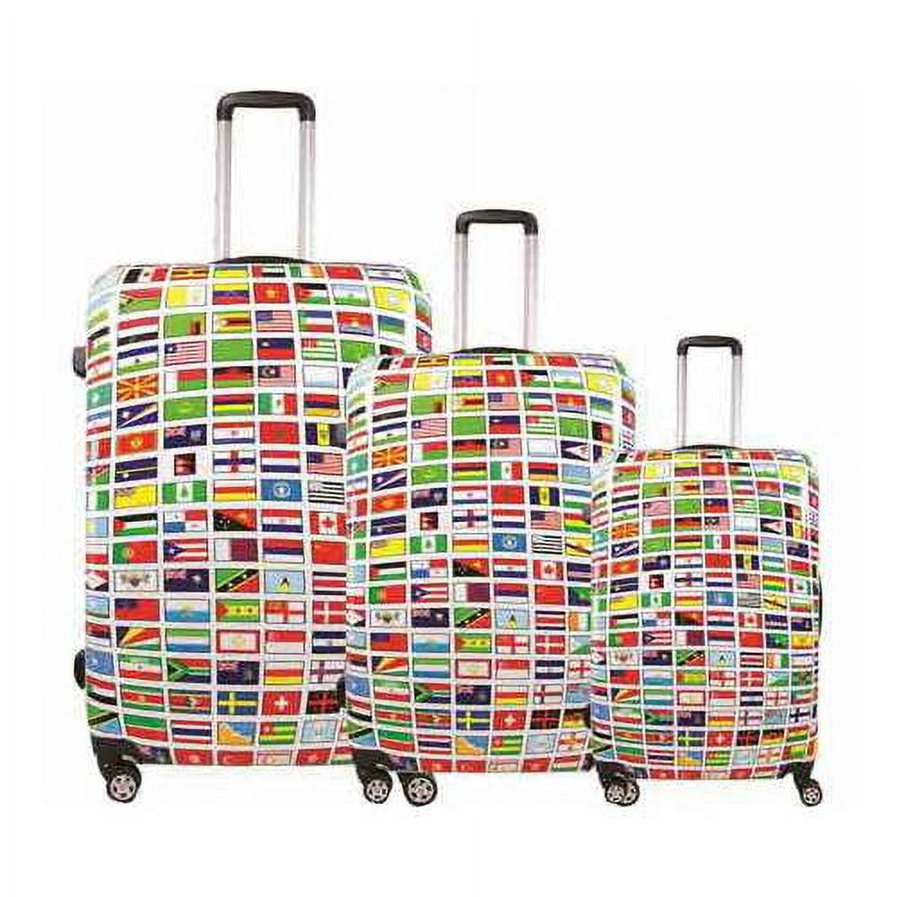 Nestlé Ful Flags Hardside 3 Piece Spinner Luggage Set
