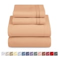 thumbnail image 1 of Nestl Full Size Sheets Set, Instantly Soft, Deep Pocket Bed Sheets Full 4 Piece, Luxury Soft Microfiber Full Sheets Sets, Apricot Buff Orange, 1 of 10