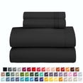 thumbnail image 1 of Nestl Full Size Sheet Sets, 1800 Series Deep Pocket 4 Piece, Luxury Soft Microfiber Bed Sheet Sets, BLACK, 1 of 8