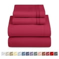 thumbnail image 1 of Nestl Full Size Sheets Set, 1800 Series Deep Pocket Bed Sheets Full 4 Piece, Luxury Soft Microfiber Full Sheets Sets, Burgundy Red, 1 of 10