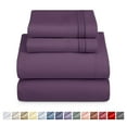 thumbnail image 1 of Nestl Full Size Sheet Sets, 1800 Series Deep Pocket 4 Piece, Luxury Soft Microfiber Bed Sheet Sets, PURPLE EGGPLANT, 1 of 8