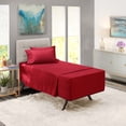 thumbnail image 1 of Nestl Extra Deep Pocket Twin Sheets - 4 Piece Soft Microfiber Bed Sheets Set Fits 18"-24" Mattresses, Burgundy red, 1 of 8
