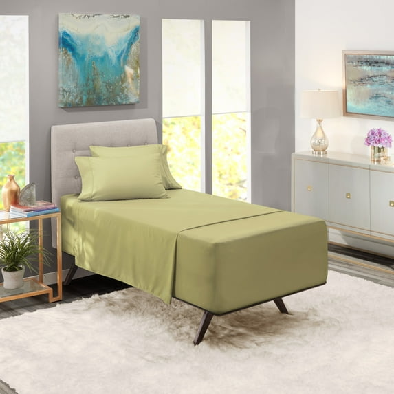 Nestl Extra Deep Pocket Twin XL Sheets - 4 Piece Soft Microfiber Bed Sheets Set Fits 18"-24" Mattresses, Sage Green