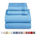 thumbnail image 1 of Nestl King Sheets Set, 1800 Series Deep Pocket Bed Sheets King 4 Piece, Luxury Soft Microfiber King Size Sheets, Calm Blue, 1 of 10
