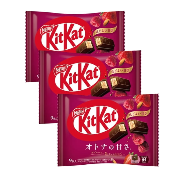 Nestl KitKat Wafer Bars Adult Sweetness Double Berry & Nut, 3 Pack, 150g Each