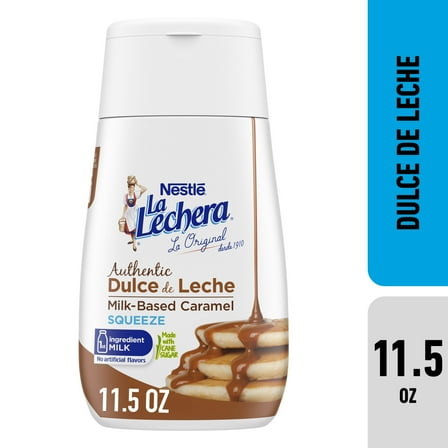 Nestle La Lechera Dulce de Leche Milk Based Caramel Sauce for Valentine's Day Treats, 11.5 oz Squeeze Bottle