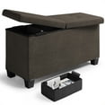 thumbnail image 1 of Nestl Linen Ottoman Storage Bench ,30" Bench, Brown, 1 of 6