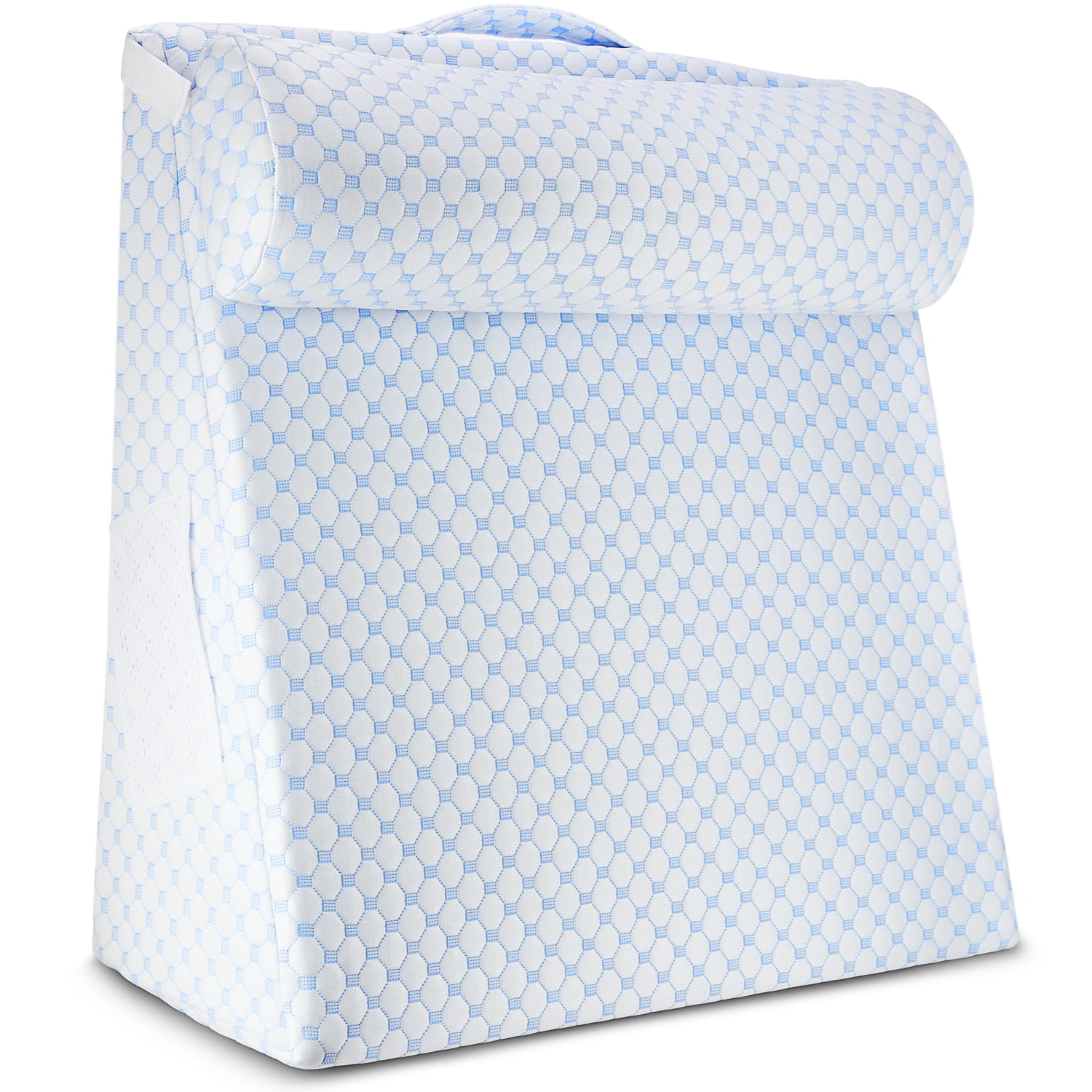 Nestl Memory Foam Wedge Pillow Back Support Cervical Pillow With Cooling Cover, 10 Inches