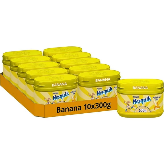 Nestl?? Nesquik Banana Flavour Milk Shake 300 G pack Of 10