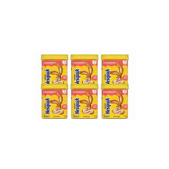 Nestl Nesquik Strawberry Powder Drink Mix 9.38 oz Canisters (6 Pack)
