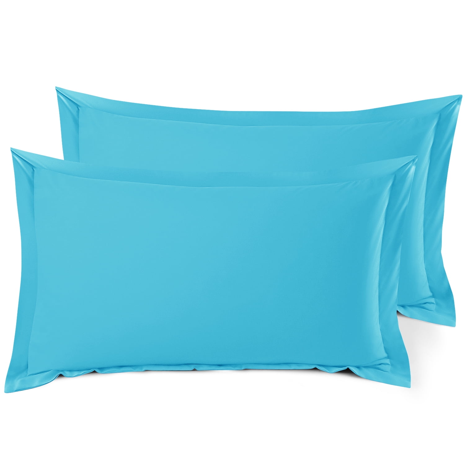 Nestl Pillow Sham Set of 2, Premium 1800 Series Double Brushed Bed Pillow Cases, Beach Blue