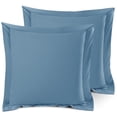 thumbnail image 1 of Nestl Pillow Sham Set of 2, Premium 1800 Series Double Brushed Bed Pillow Cases, Blue Heaven, Euro 26" X 26", 1 of 5