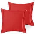 thumbnail image 1 of Nestl Pillow Sham Set of 2, Premium 1800 Series Double Brushed Bed Pillow Cases, Cherry Red, Euro 18" X 18", 1 of 5