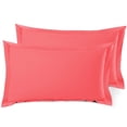 thumbnail image 1 of Nestl Pillow Sham Set of 2, Premium 1800 Series Double Brushed Bed Pillow Cases, Coral Pink, King 20" X 36", 1 of 5