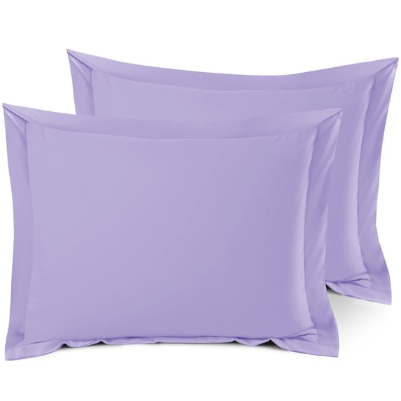 Nestl Pillow Sham Set of 2, Premium 1800 Series Double Brushed Bed Pillow Cases, Lavender, Standard 20" X 26"