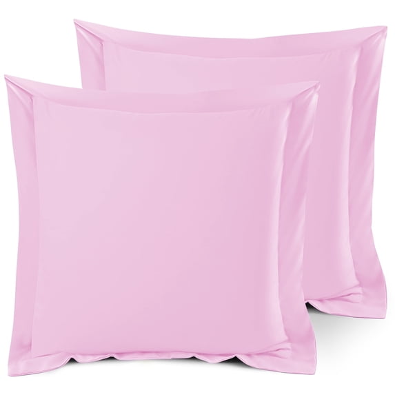 Nestl Pillow Sham Set of 2, Premium 1800 Series Double Brushed Bed Pillow Cases, Lilac, Euro 26" X 26"