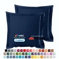 thumbnail image 1 of Nestl Pillow Sham Set of 2, Premium 1800 Series Double Brushed Bed Pillow Cases, Navy, Euro 26" X 26", 1 of 6