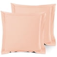 thumbnail image 1 of Nestl Pillow Sham Set of 2, Premium 1800 Series Double Brushed Bed Pillow Cases, Peach, Euro 26" X 26", 1 of 5