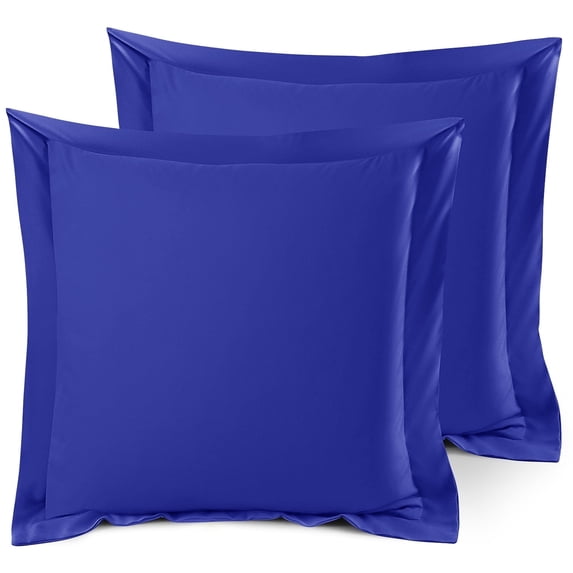 Nestl Pillow Sham Set of 2, Premium 1800 Series Double Brushed Bed Pillow Cases, Royal Blue, Euro 26" X 26"