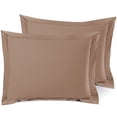 thumbnail image 1 of Nestl Pillow Sham Set of 2, Premium 1800 Series Double Brushed Bed Pillow Cases, Taupe Sand, Standard 20" X 26", 1 of 5