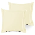 thumbnail image 1 of Nestl Pillow Sham Set of 2, Premium 1800 Series Double Brushed Bed Pillow Cases, Vanilly Yellow, Euro 18" X 18", 1 of 5