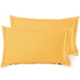 thumbnail image 1 of Nestl Pillow Sham Set of 2, Premium 1800 Series Double Brushed Bed Pillow Cases, Yellow, King 20" X 36", 1 of 5