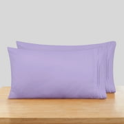Nestl Pillow Cases, 1800 Series Luxury Soft Microfiber Queen/Standard Pillow Cases Set of 2 (20"x30"), Breathable & Easy Care Pillow Covers, Lavender